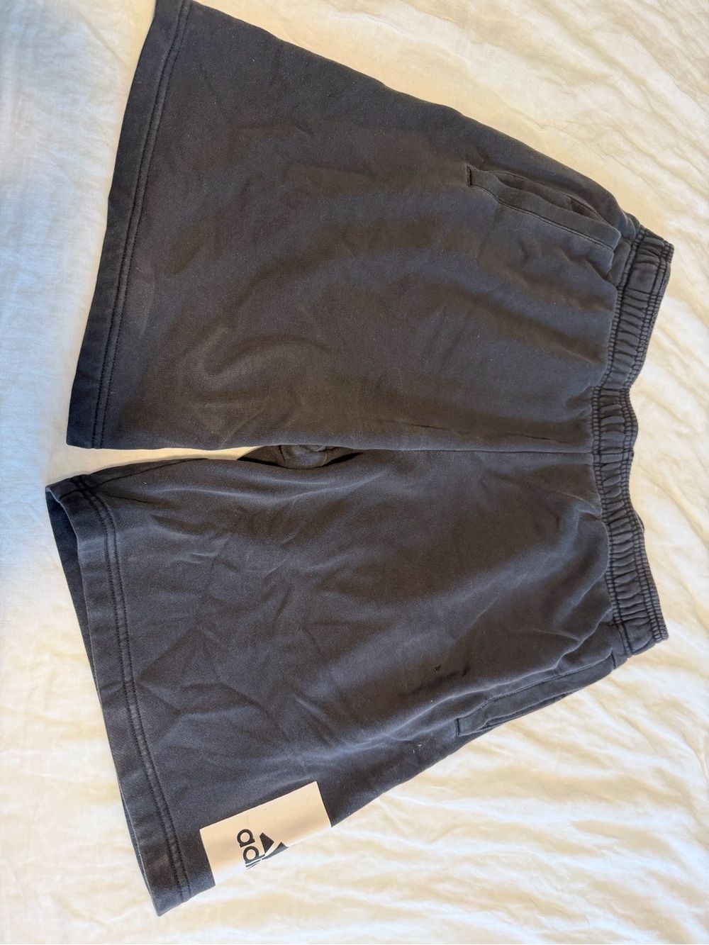 adidas Black Casual Athletic Shorts with Logo Patch